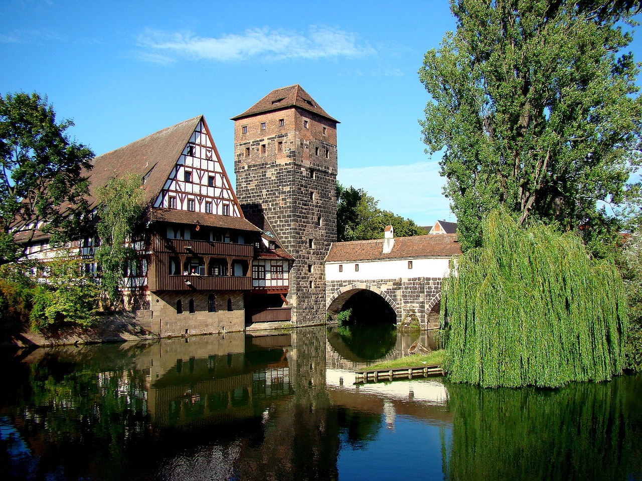 nuremberg, hangman's bridge, historic center