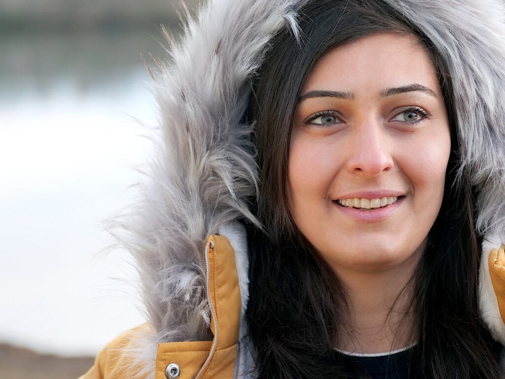 winter clothes, woman