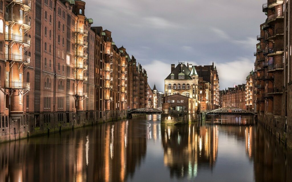 warehouse, buildings, hamburg
